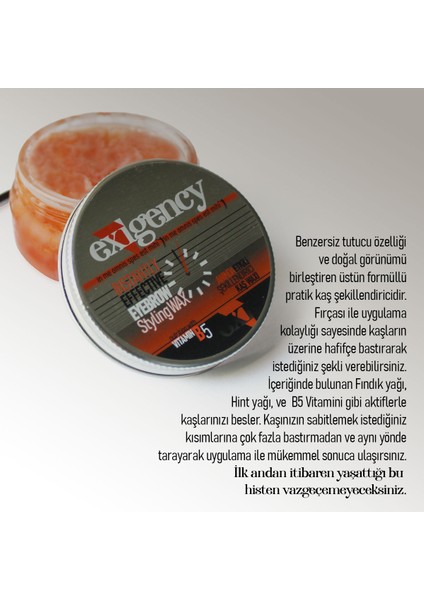 Exigency Anında Etkili Şekillendirici Kaş Waxı – 50ML.