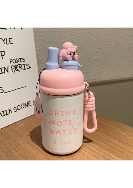 500ML316 Paslanmaz Çelik Kokulu Çay Termos Bardak Kore Tarzı Ingiliz Pipetli Bardak Vakum Yüksek Değerli Su Kulplu Bardak (Yurt Dışından)