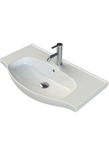 Lila Etajerli Lavabo 80X46,5 cm