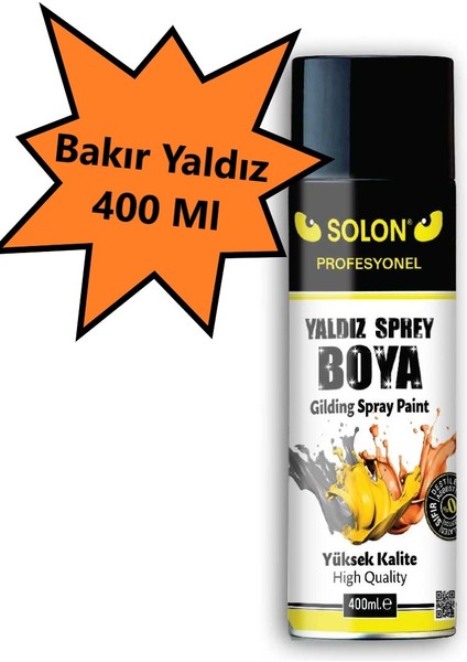 20 Adet (1 Koli) Akrilik Bakır Yaldız Sprey Boya 400 Ml.