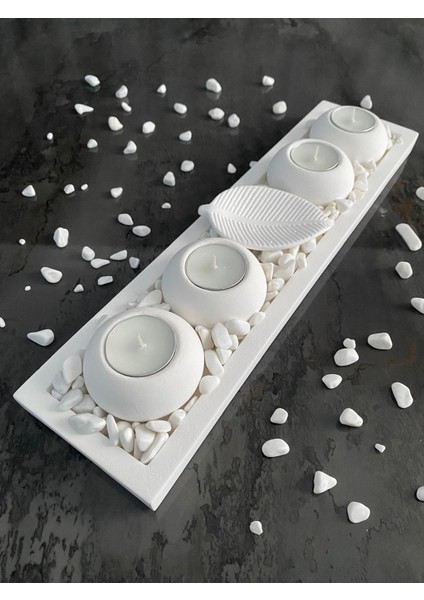 5'li Tabaklı Mumluk Set,dekoratif Obje ve Biblo,dekoratif Mumluk,hediyelik Eşya,tealight Mumluk,mumluk