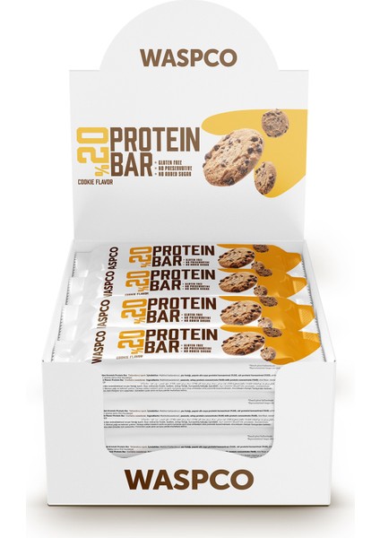 Kurabiye Aromalı Protein Bar 40g x 12 Adet