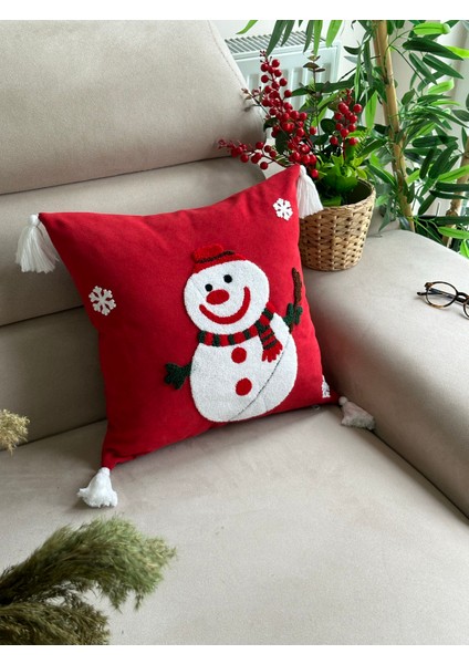 Yılbaşı Noel Temalı Punch Nakışlı Kırlent Kılıfı fiyatları