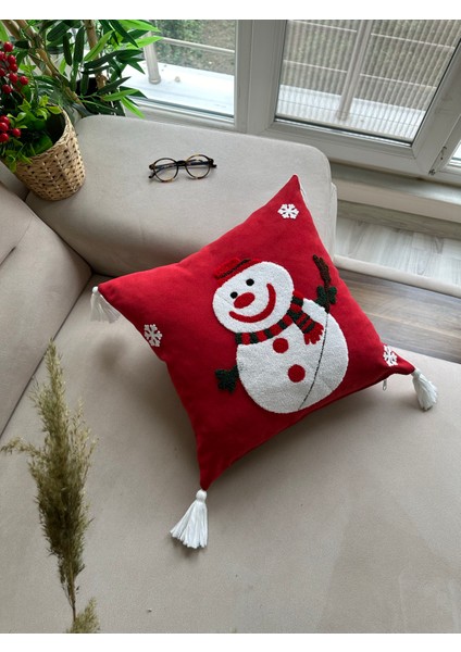 Yılbaşı Noel Temalı Punch Nakışlı Kırlent Kılıfı fırsatları
