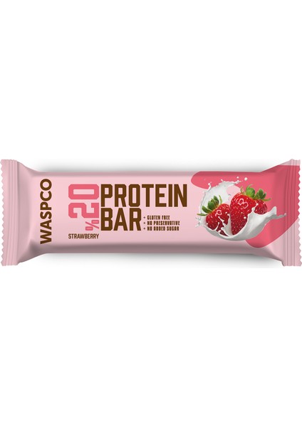 Çilekli Protein Bar 40g x 12 Adet