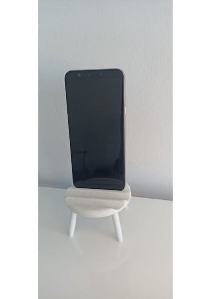 3D Zente Mermer Desenli Sandalye Telefon Tutucu