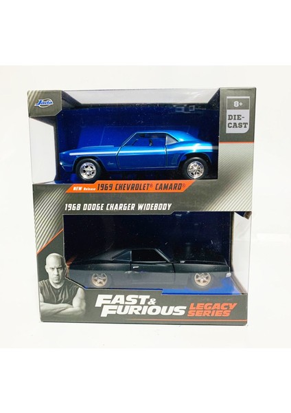 Hızlı ve Öfkeli Fast&furious Legacy Series Chevrolet CAMARO+1968 Dodge Charger Wide Body Twin Pack