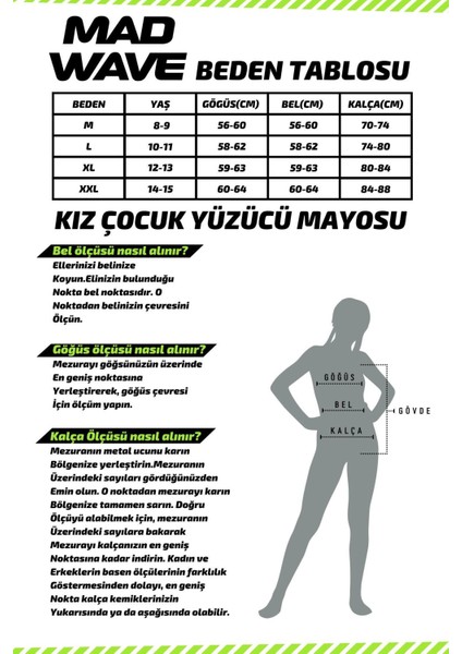 M1400-10 - Antichlor Salut Kız Çocuk Mayosu