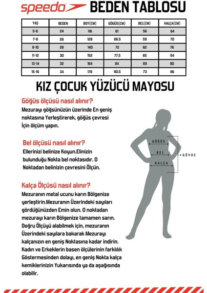 Çok Renkli Kız Çocuk Mayosu 8-07386B483