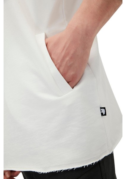 Erkek Kırık Beyaz Sweatshirt