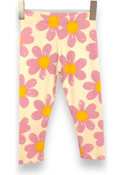 Fırfırlı Omuz Detaylı Çiçek Baskılı Kız Çocuk Taylı Takım fırsatları