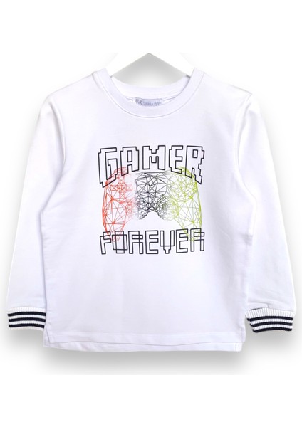 Gamer Forever Baskılı Regular Fit Erkek Çocuk Sweatshirt Takım