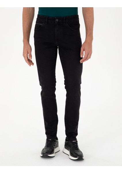 Erkek Siyah Slim Fit Jean Pantolon 50292091-Vr046 fiyatları