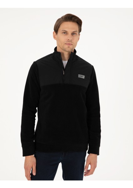 Erkek Siyah Regular Fit Sweatshirt 50296910-VR046