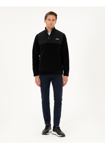 Erkek Siyah Regular Fit Sweatshirt 50296910-VR046