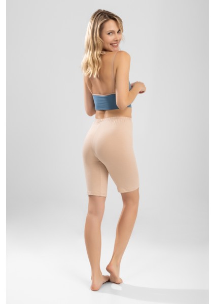 Kadın Yarım Tayt 3'lü Set 8025 Ten Rengi modelleri