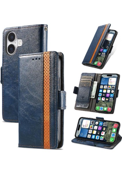 IPhone 16 Ekleme Cüzdan Çok Renkli Iş Çoklu Kart Yuvası (Yurt Dışından)