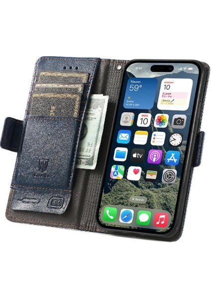 IPhone 16 Ekleme Cüzdan Çok Renkli Iş Çoklu Kart Yuvası (Yurt Dışından)