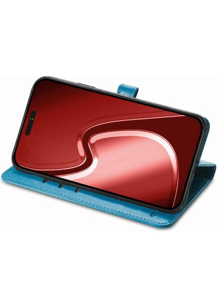 IPhone 16 Için Kılıf Pro Kapak Kapak Kısa Kayış Darbeye Deri Kılıf (Yurt Dışından)