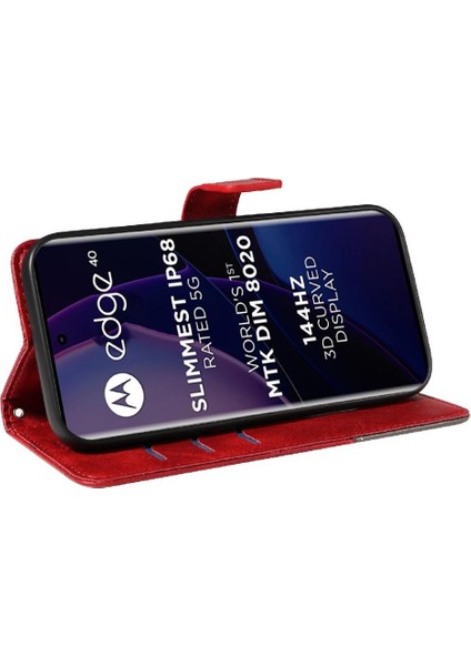 Motorola Kenar 40 5g Deri Telefon Koruma Kılıfı ve Kart Için Flip Case (Yurt Dışından) modelleri