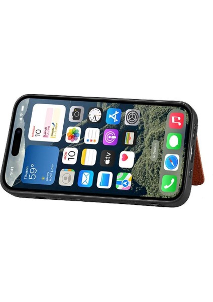 IPhone 16 Için Kılıf Artı Komple Kamera Güvenlik Rfıd Engelleme Manyetik Kart (Yurt Dışından)