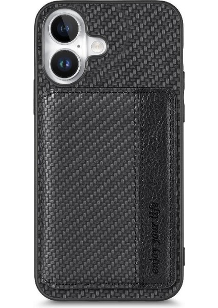 IPhone 16 Için Kılıf Artı Komple Kamera Güvenlik Rfıd Engelleme Manyetik Kart (Yurt Dışından)