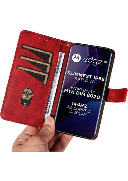 Motorola Kenar 40 5g Deri Telefon Koruma Kılıfı ve Kart Için Flip Case (Yurt Dışından) fırsatları