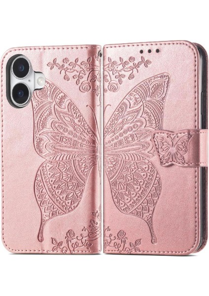 Iphone 16 Için Kılıf Artı Iş Kelebek Cüzdan Çok Renkli Kanat (Yurt Dışından)