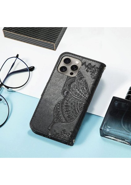 Iphone 16 Için Kılıf Pro Max Kelebek Cüzdan Iş Kanat Çok Renkli (Yurt Dışından)