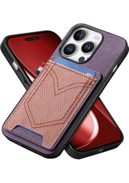 Iphone 16 Için Kılıf Pro Manyetik Araç Montaj Kot Cep Tasarım Crad Yuvası (Yurt Dışından) modelleri