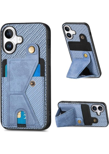 Iphone 16 Için Kılıf Braketi Standı Fonksiyonu Kart Sahibi Manyetik Tasarım (Yurt Dışından)