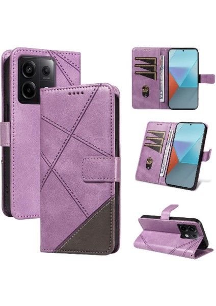 Elmas Dikiş Yüksek Kaliteli Telefon ile Xiaomi Poco X6 5g Için Flip Case (Yurt Dışından)