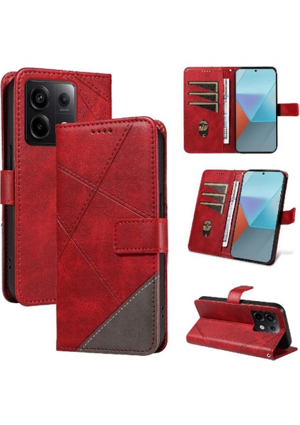 Elmas Dikiş Yüksek Kaliteli Telefon ile Xiaomi Poco X6 5g Için Flip Case (Yurt Dışından)