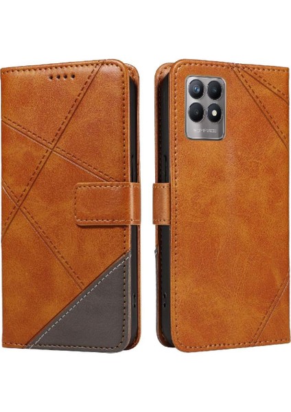 Elmas Dikiş Deri Telefon ile Realme 8i Yüksek Kalite Için Flip Case (Yurt Dışından) fiyatları