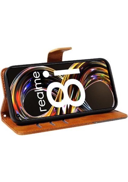 Elmas Dikiş Deri Telefon ile Realme 8i Yüksek Kalite Için Flip Case (Yurt Dışından) modelleri