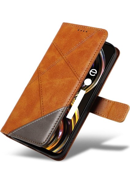 Elmas Dikiş Deri Telefon ile Realme 8i Yüksek Kalite Için Flip Case (Yurt Dışından) fırsatları