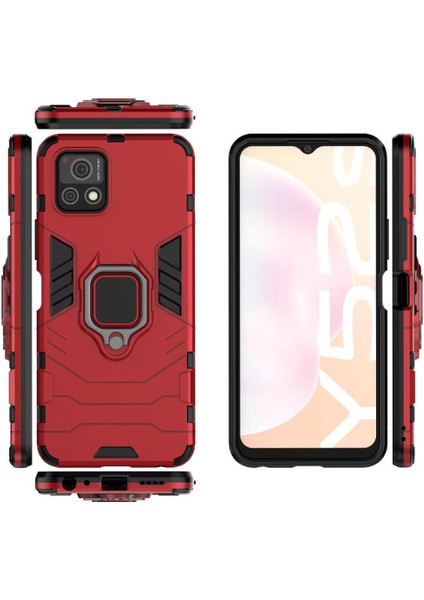 Halka Araba Montaj Kickstand Durumda Vivo Y72 5g Hindistan Askeri Sınıf Metal (Yurt Dışından)