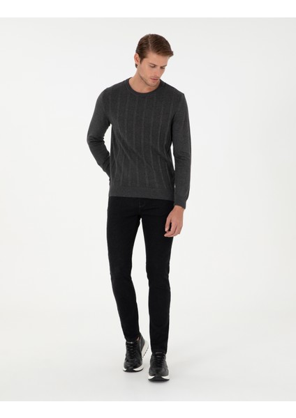 Erkek Siyah Slim Fit Jean Pantolon 50299901-Vr046