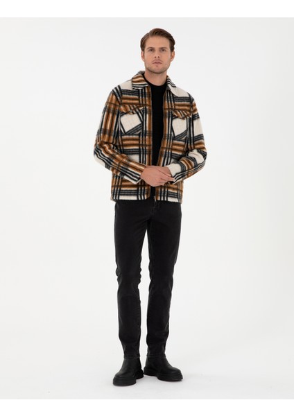 Erkek Kahverengi Regular Fit Örme Gömlek 50298601-VR163