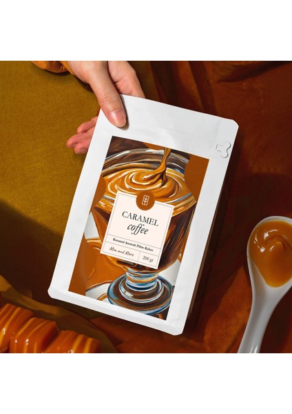 Caramel Coffee - Karamel Aromalı Kahve Filtre Kahve, 200 Gr