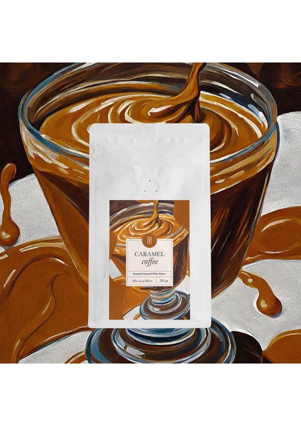 Caramel Coffee - Karamel Aromalı Kahve Filtre Kahve, 200 Gr