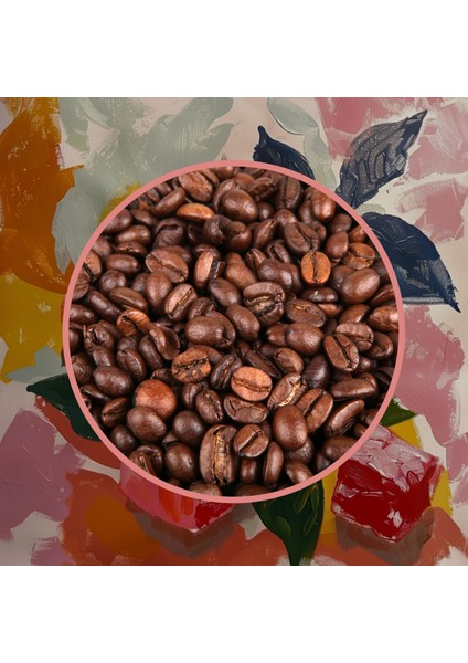 Rose Turkish Delight Coffee Güllü Lokum Aromalı Kahve Çekirdek Kahve 200 gr