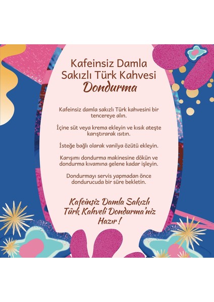 Mim And More Damla Sakız Aromalı Kafeinsiz Türk Kahvesi 200 gr