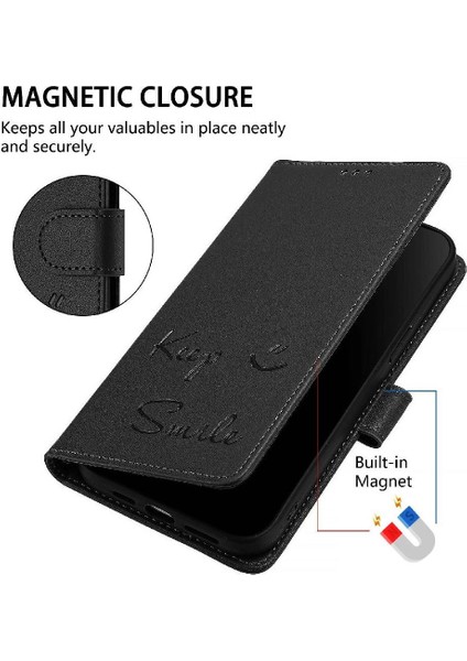 IPhone 14 Için Kılıf Pro Max Kapak Çevirin Pu Deri Rfıd Engelleme Kart Tutucu (Yurt Dışından)