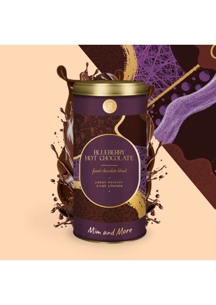 Blueberry Hot Chocolate - Yaban Mersinli Sıcak Çikolata, Tin, 200 Gr