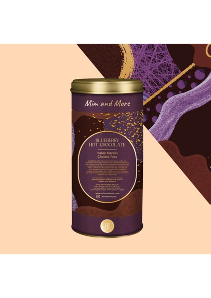Blueberry Hot Chocolate - Yaban Mersinli Sıcak Çikolata, Tin, 200 Gr