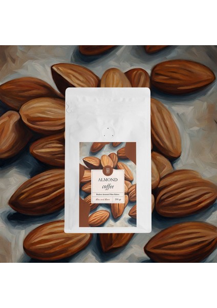 Almond Coffee - Badem Aromalı Kahve Çekirdek Kahve, 200 Gr fırsatları