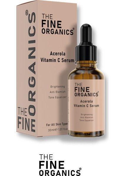 The Fine Organics Barbados Kirazı Özlü Aydınlatıcı ve C Vitamini Serum 30 ml