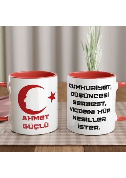 Vicdanı Hür Nesiller Cumhuriyetin 101. Yılına Özel Isme Özel Kupa Bardak