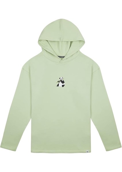 Market Giant Panda Hoodie Sweatshirt - Mint Yeşil